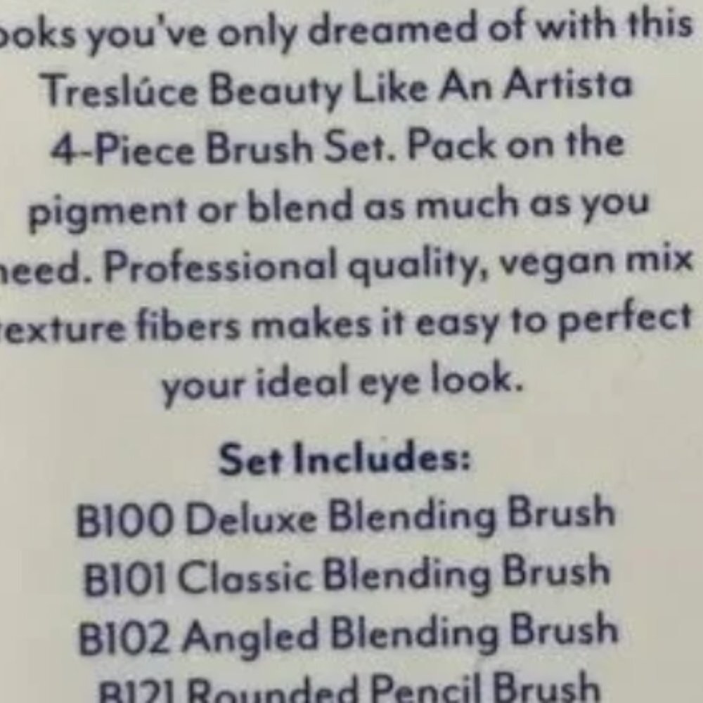 TRESLUCE BEAUTY By Becky G Like An Artista 4Pcs Brush Set - Picture 8 of 8